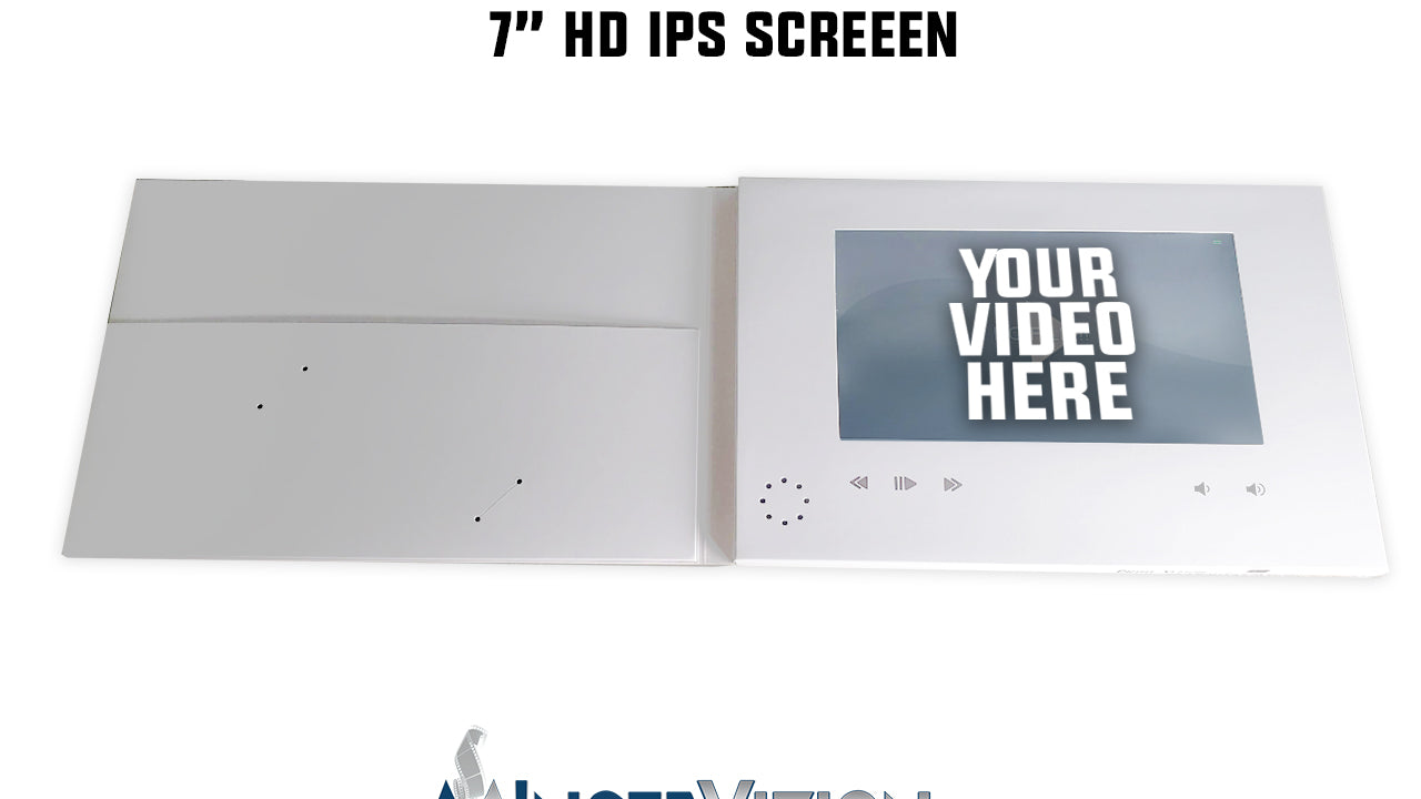 blank white video brochure