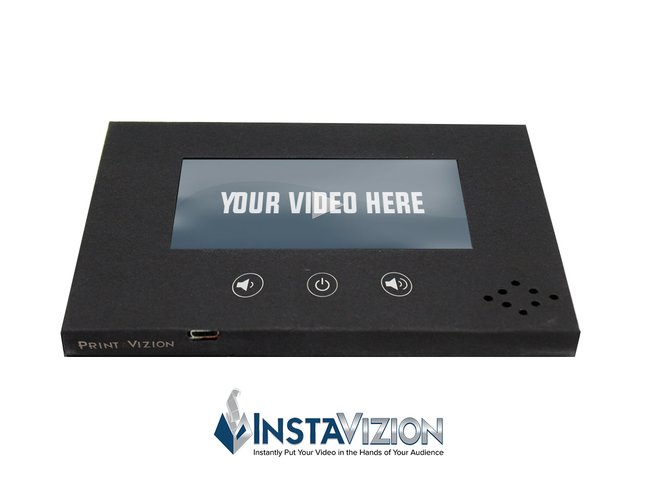 InstaVizion | Blank Video Postcard with 4" Video Screen | On Demand | Small Quantity | Upload Your Own Video