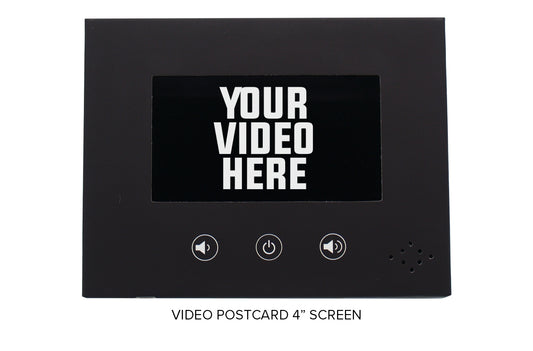 InstaVizion | Blank Video Postcard with 4" Video Screen | On Demand | Small Quantity | Upload Your Own Video